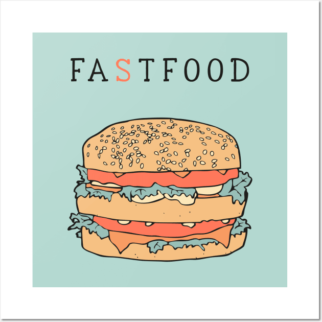 Fat Food Wall Art by freshinkstain